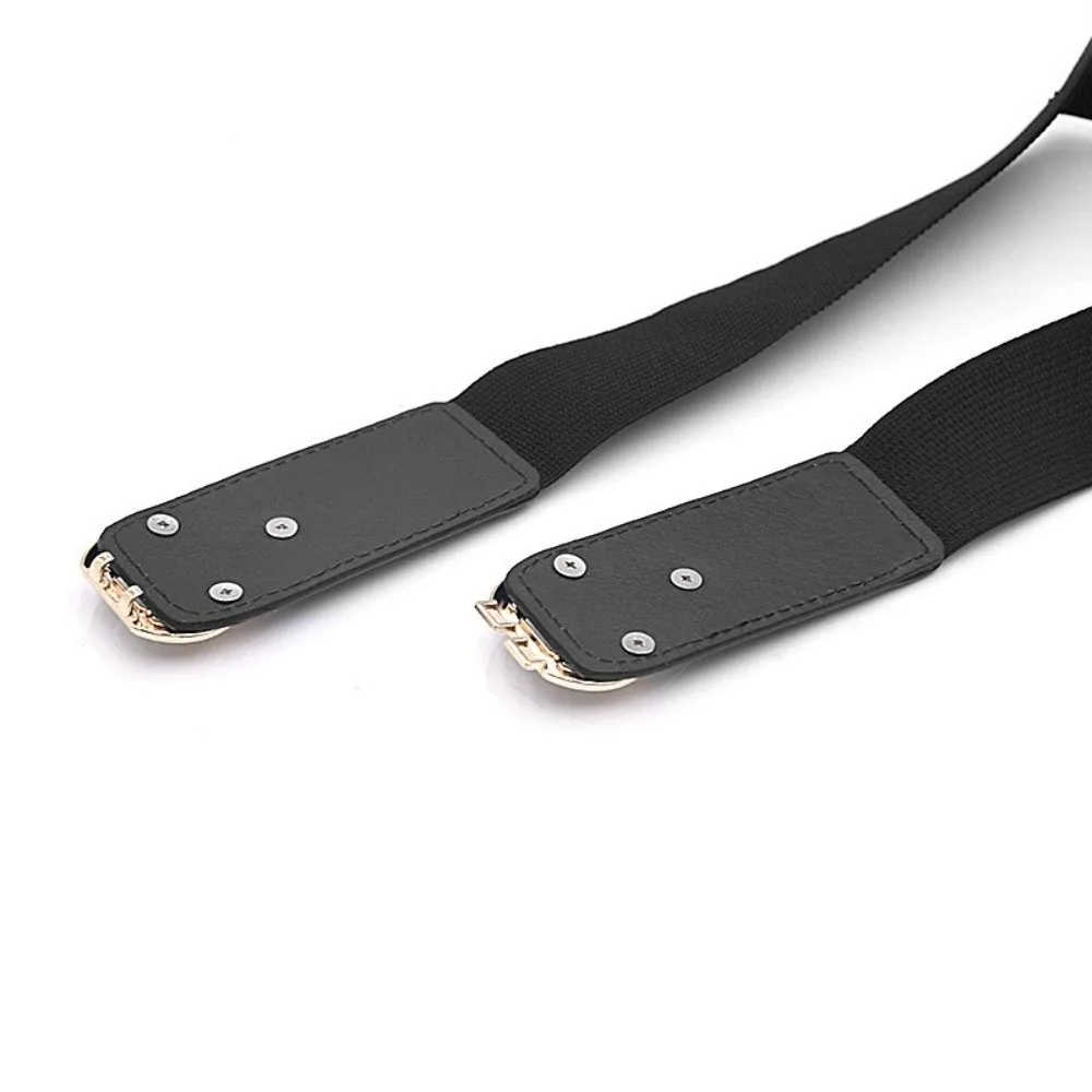 

Креативные эластичные широкие ремни с металлической пряжкой, однотонный пояс для платья, удобный женский эластичный ремень, аксессуары для пальто