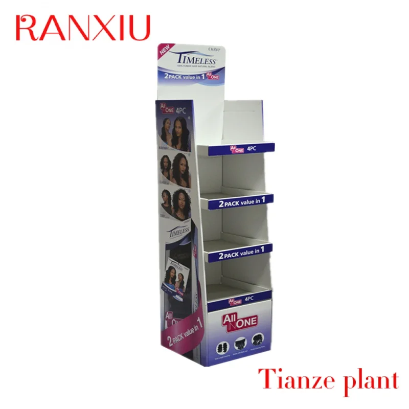 CustomUp Paper Display Stand , Carton Floor Shelf Cardboard Display for Hair dye