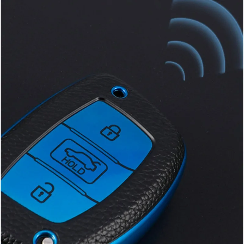 Funda de cuero nueva TPU para llave remota de coche, carcasa para Hyundai Tucson Santa Fe Rena Sonata Elantra Creta Ix35 Ix25 i10 i30 i40