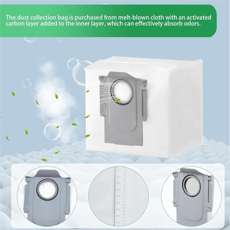 AS94 - Części zamienne do odkurzacza Roborock Qrevomaster: szczotki główne, szczotki boczne, filtry HEPA, nakładki mopujące, worki na kurz