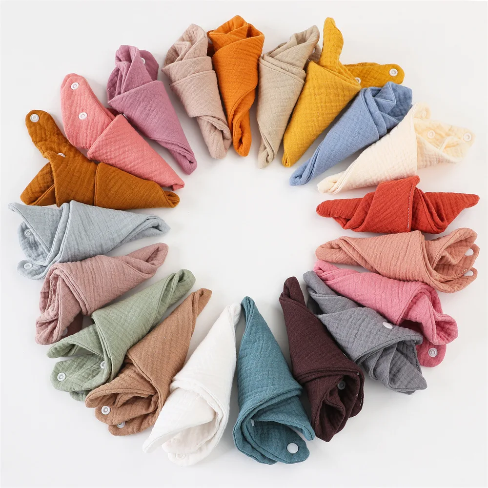 

Muslin Baby Infant Cotton Bib Solid Color Scarf Feeding Saliva Towel Bandana Burp Cloth Boy Girl Babies Accessories Newborn