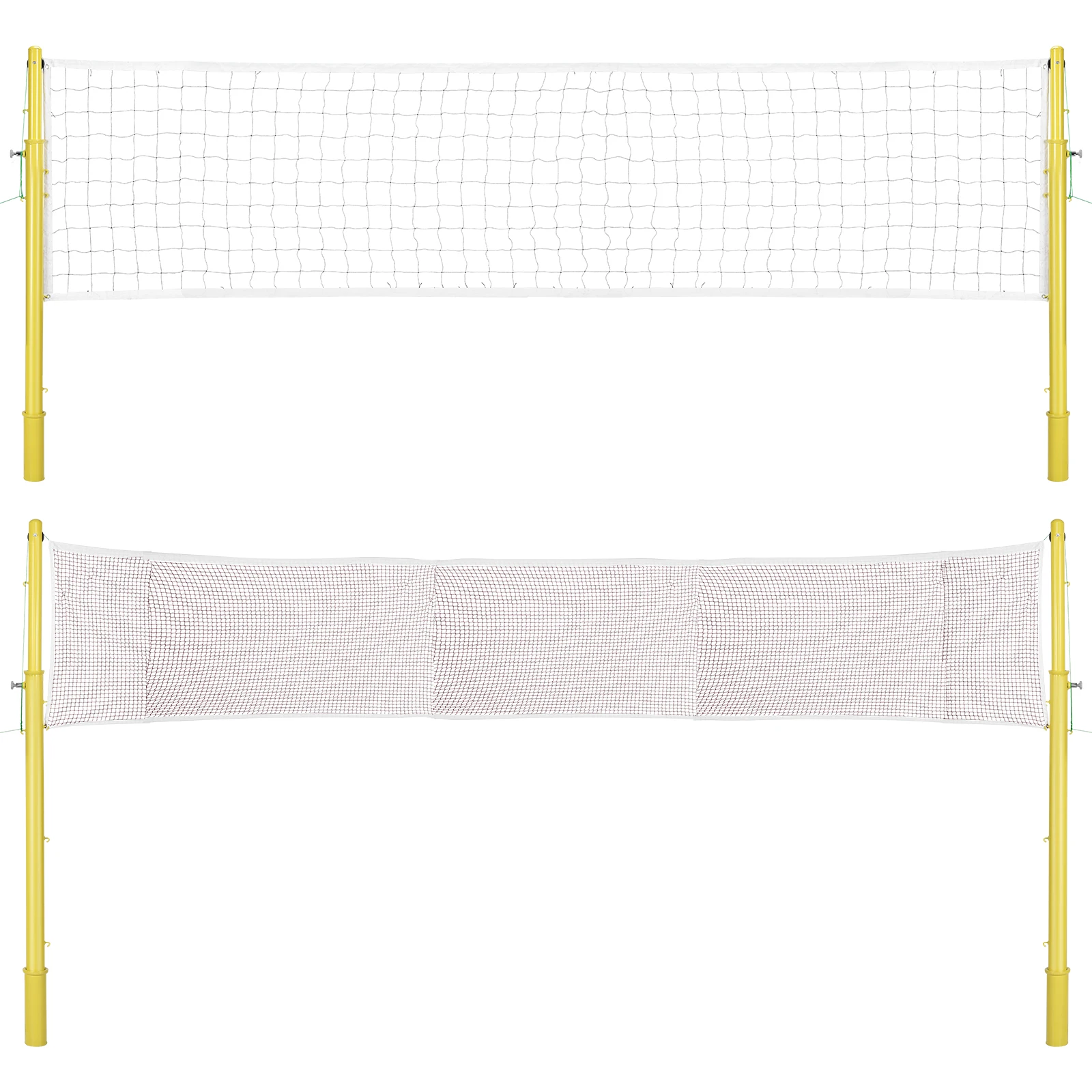 عمود كرة طائرة عالي التحمل مع شبكة كرة طائرة/شبكة كرة الريشة لحديقة الشاطئ في الفناء الخلفي #5