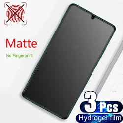 3 Stuks Zachte Hydrogel Matte Film Voor Samsung Galaxy A10 A20 A30 A40 A50 A60 A70 A90 Frosted Screen protector Anti Vingerafdruk