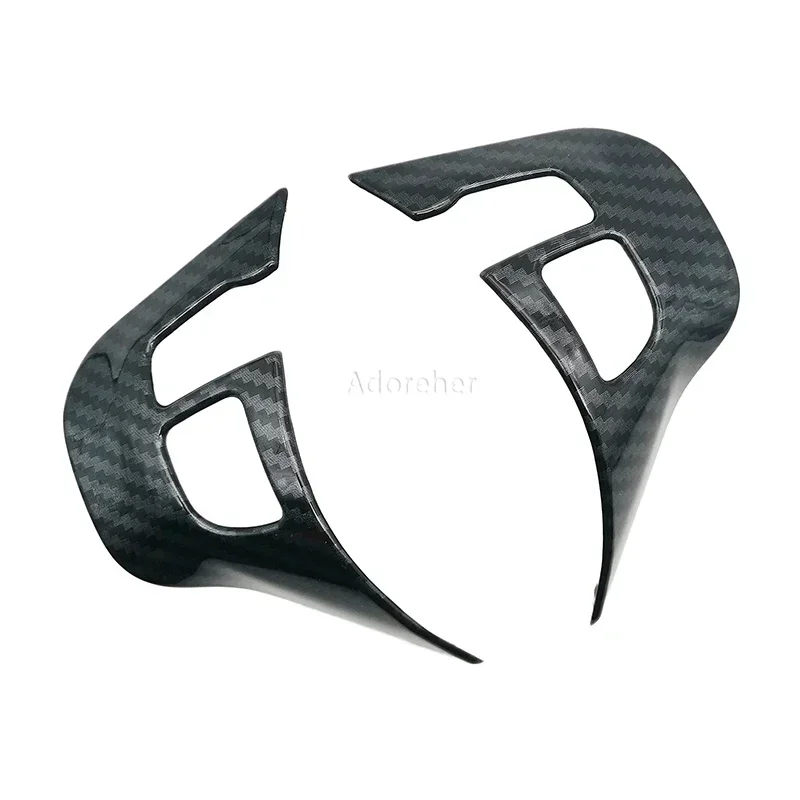 Carbon Fiber Car Steering Wheel Decoration Cover Trim Sticker Fit for Peugeot 2008 208 308 2014 2015 2016 2017 2018