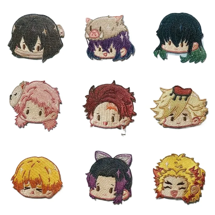 Parche Bordado de Demon Slayer para Planchar o Coser, Aplique para Reparación y Decoración de Ropa