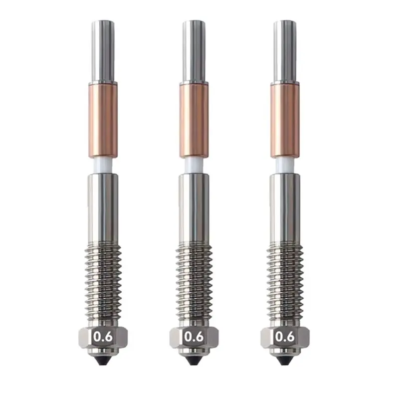 【TODAY-BUY】 Insulated Nozzles 3PCS Bimetal For QIDI Q2 Q2c 0.6/0.8Mm Quick Removal Integration For 3D Printer Parts