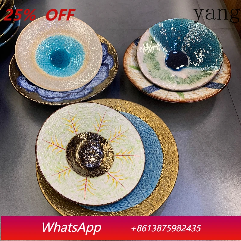 

Sashimi bowl, salad bowl, Japanese sushi restaurant's specialty sashimi plate, Japanese cuisine sashimi bowl, ceramic tableware