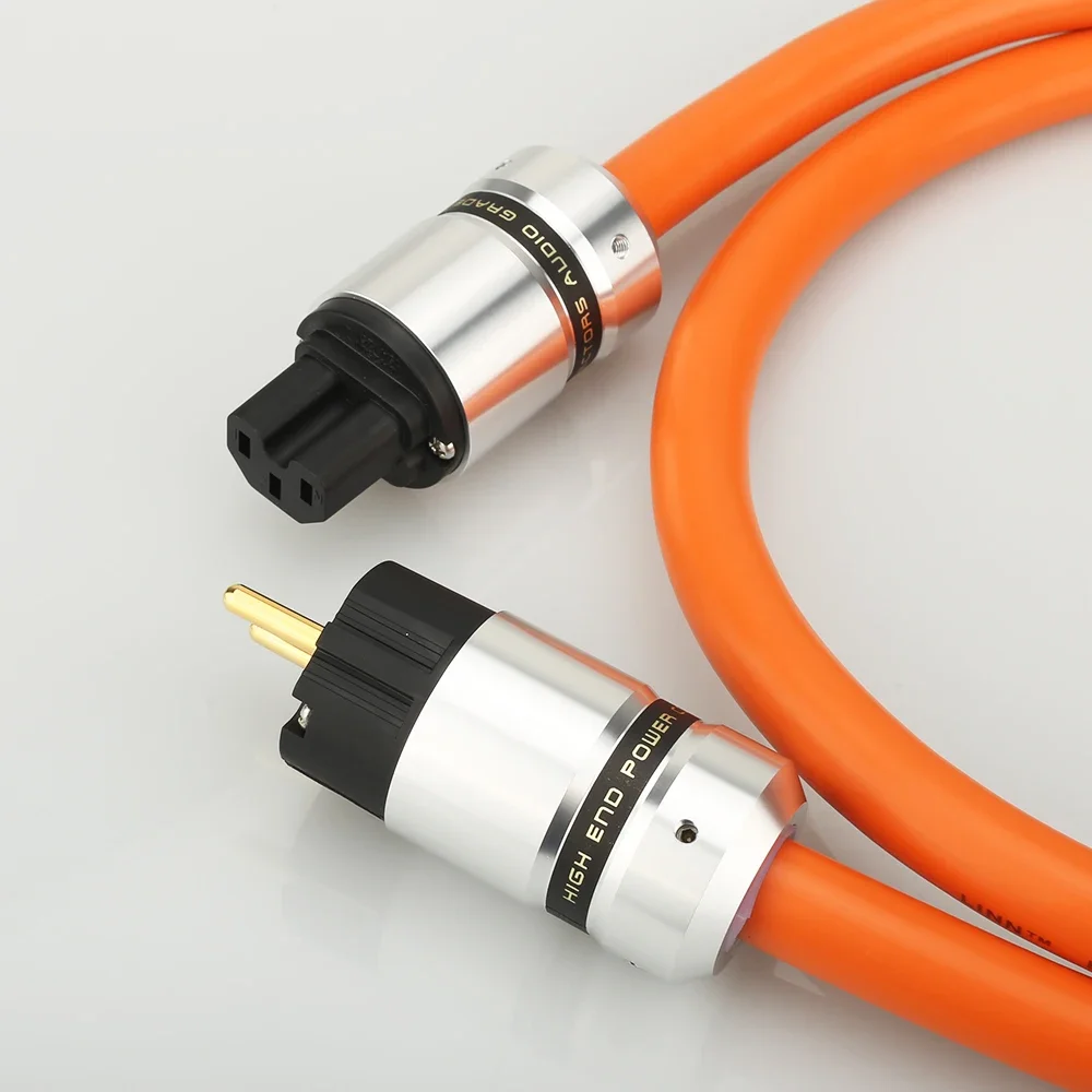 Audiocrast High End P113 5N OFC Pure Copper EU US Schuko Power Cable European Standard Power Connector for HIFI Audio Equipment