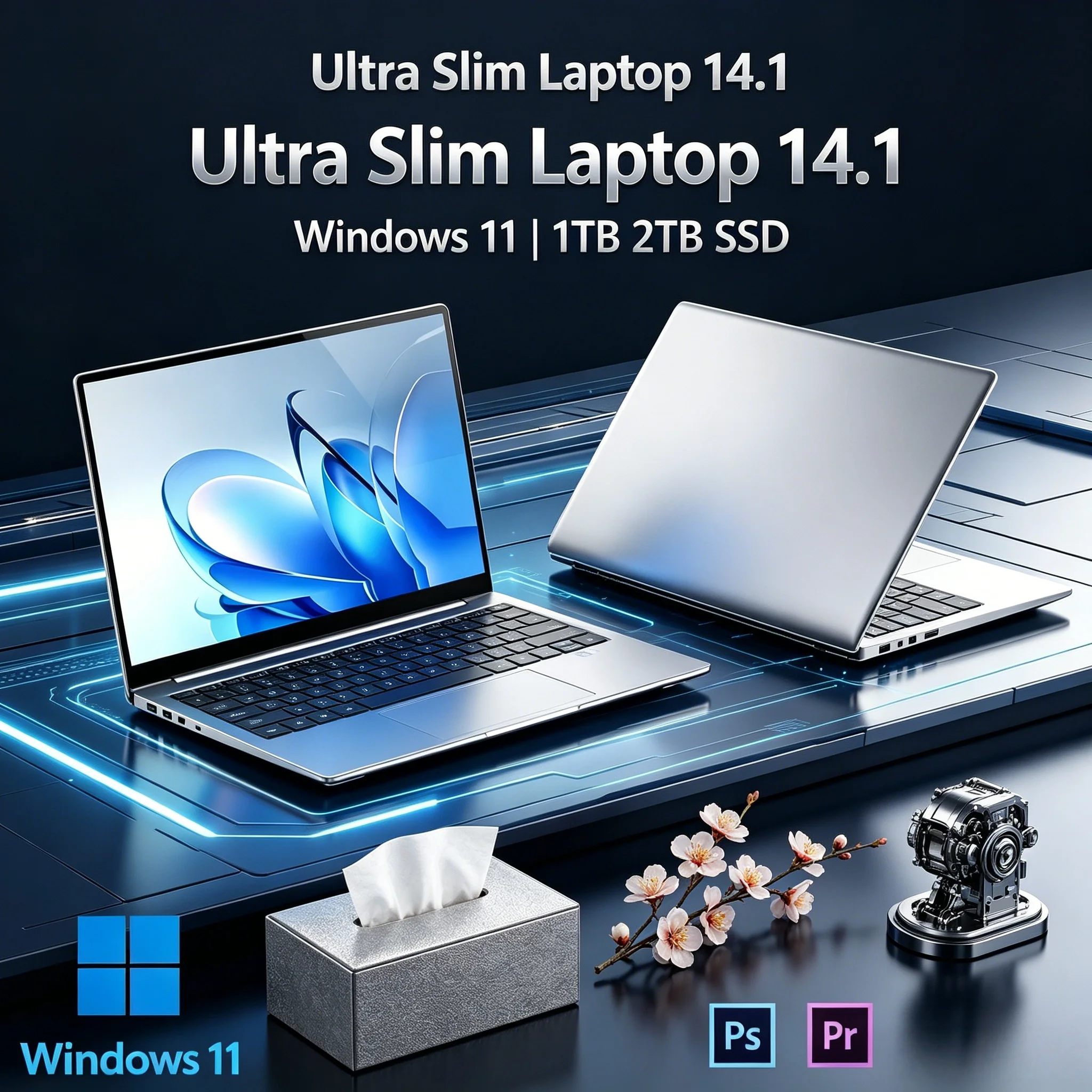 

Hot Sale Thin Body Business Laptop Large Memory Big Storage Low Noise Multifunctional Gaming Notebook