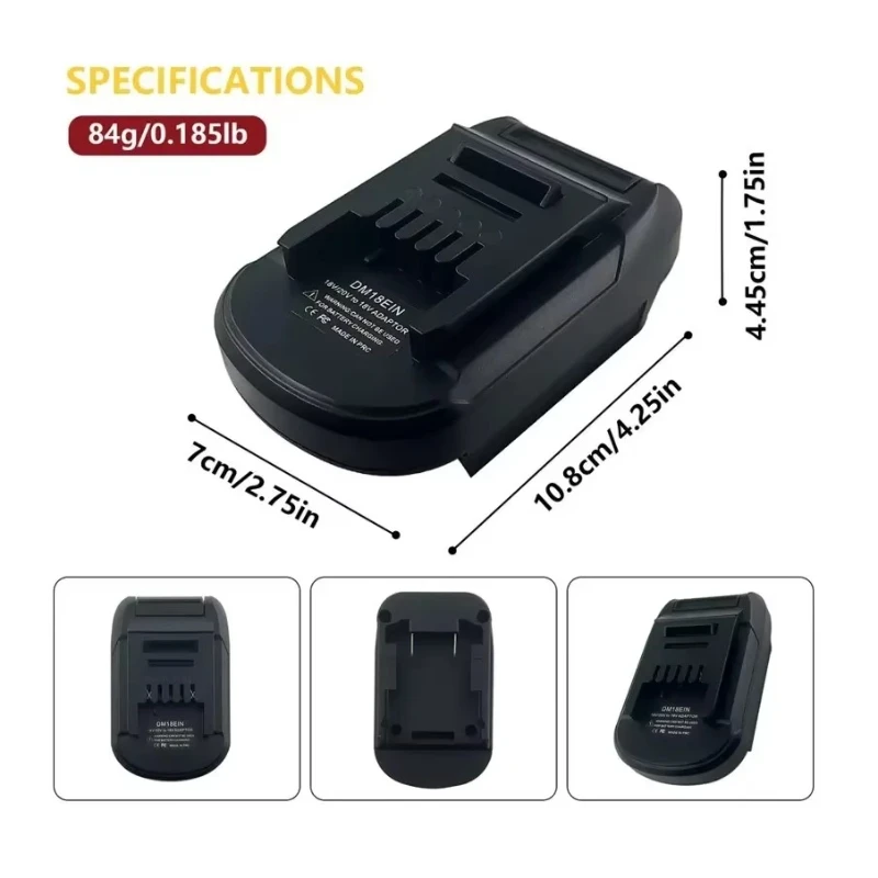 Adapter for DeWalt for 18V 20V Li-Ion Battery To for Einhell Lithium Tool To for Einhell Power Tools DM18EIN Battery Converter