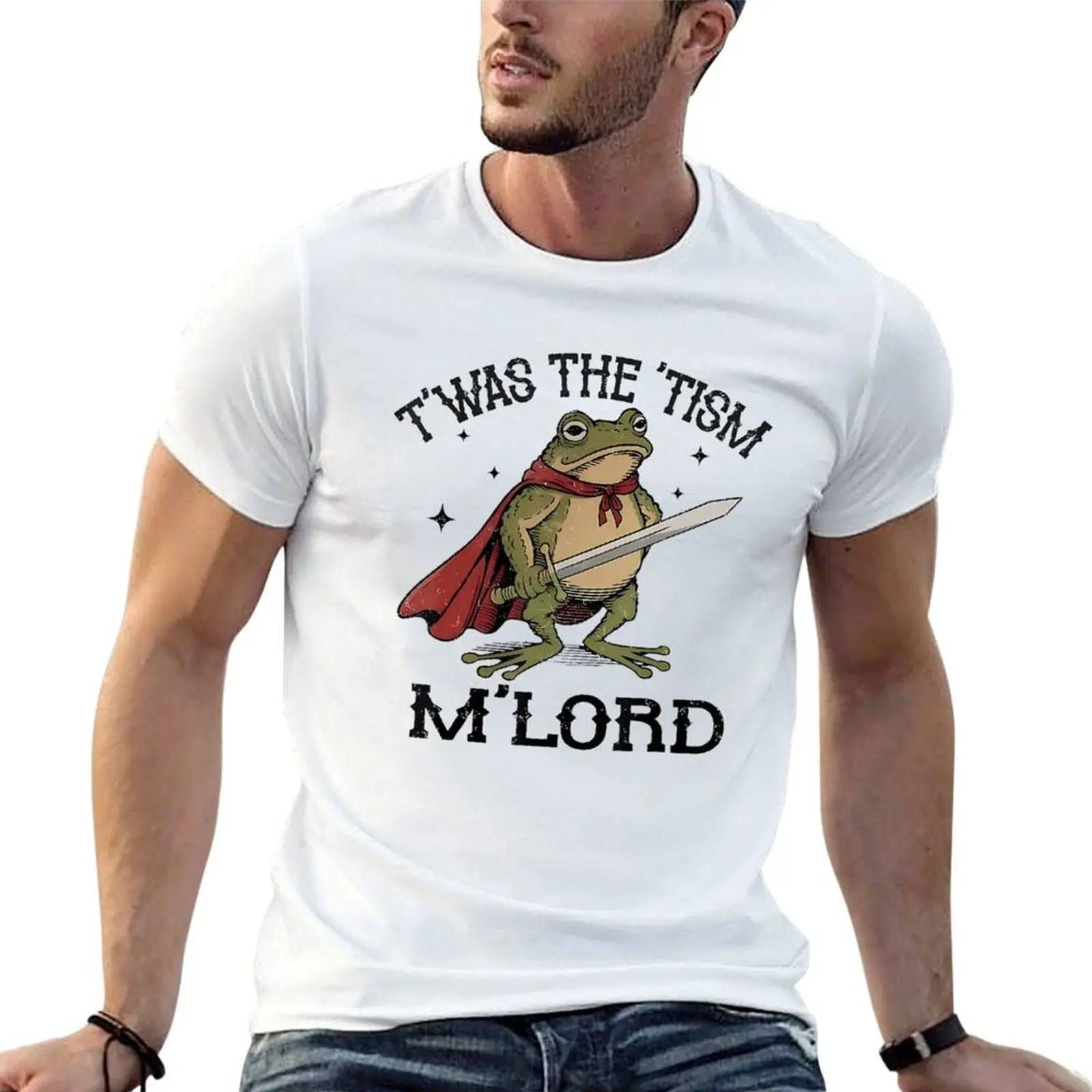 Frog Wizard Meme T'was The 'Tism M'lord Autism Awareness T-Shirt funny gifts vintage anime shirt luxury clothes men