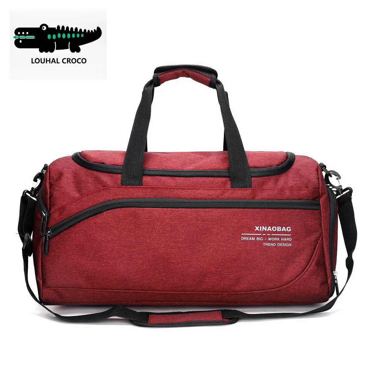 Bolsa de ginástica esportiva CROCO, bolsa de viagem com bolso molhado e compartimento para sapatos para homens e mulheres, 45L, leve