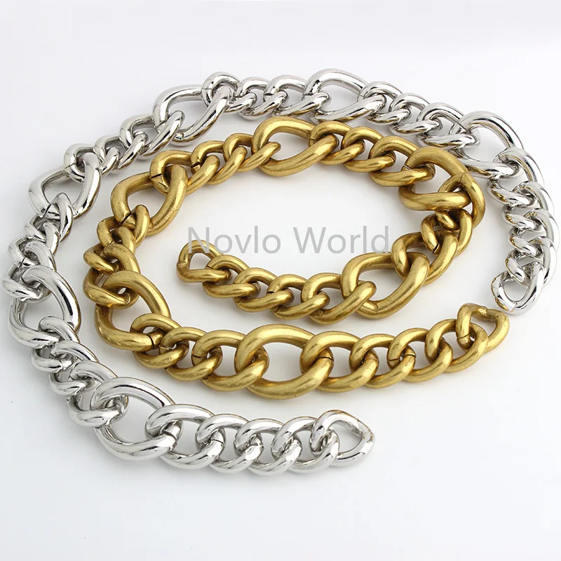 1-5pcs 60cm Silver Satin Gold Multi-specification Gradient Aluminum Chain Bag Strap Replacement Clothes Decoration Accessories