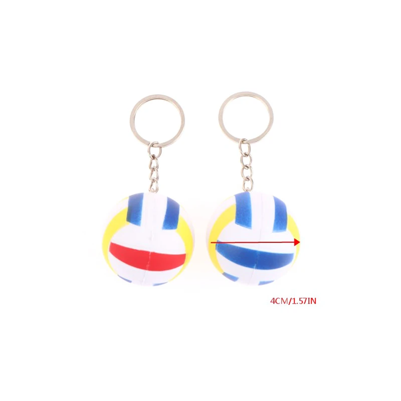 1PC 4CM Volleyball Keychain Soccer Keyring Car Key Chains Bag Pendant Gifts Key Ring Sport Bag Accessories Pendant