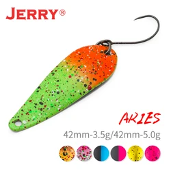 Ferro Micro Trout Fishing Lure, Jerry Aries Baubles, Glitter colher, Pike isca, área do lago, Meta, Spinner, 3,5g, 5g