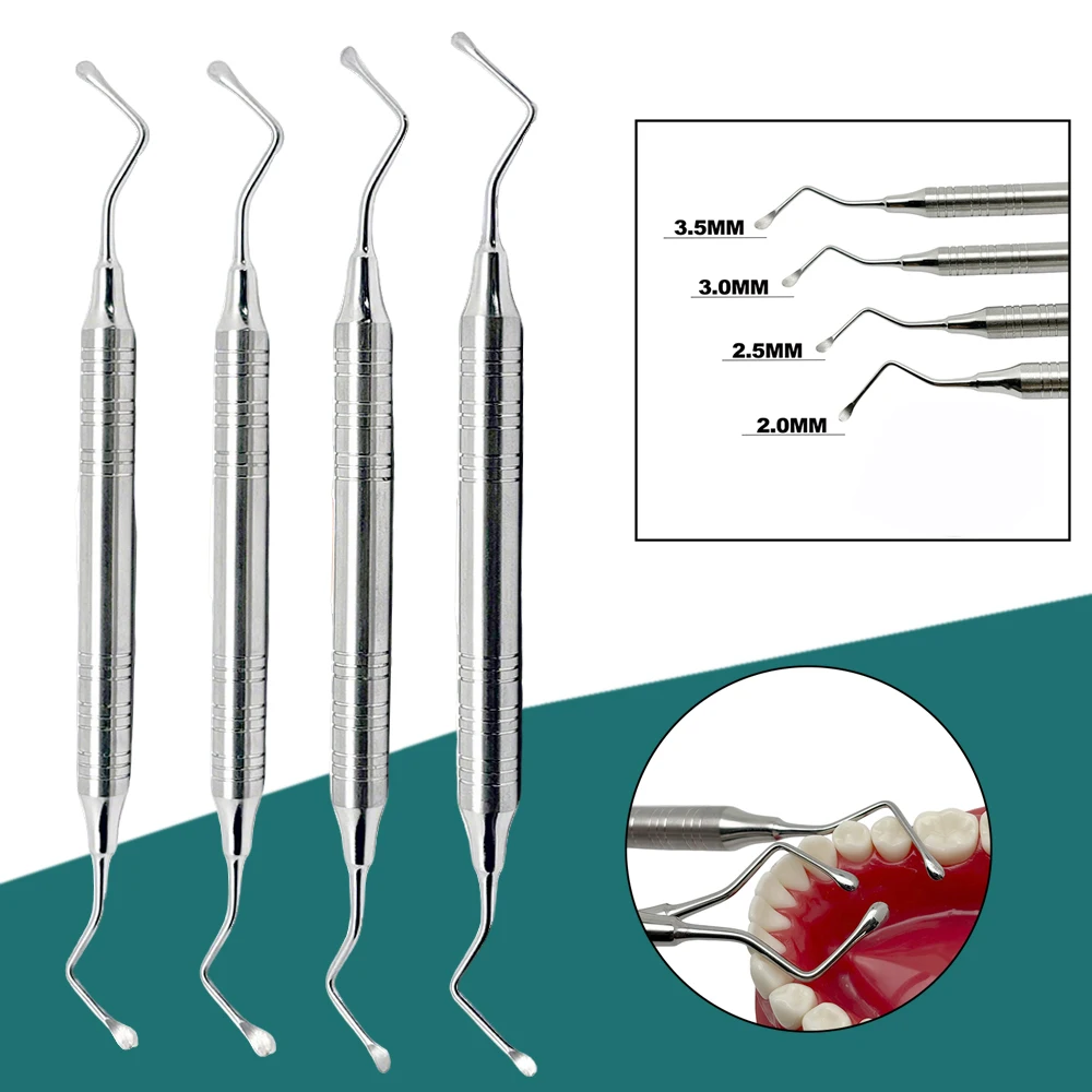 Dental scaler, dental curette, Gracey periodontal curette, bone curette, dental professional instrument, tool