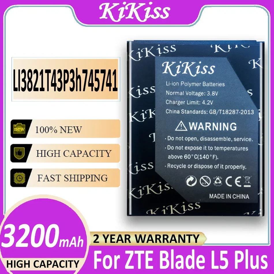 

Battery LI3821T43P3h745741 3200mAh For ZTE Blade L5 Plus C370 Bateria + Tracking Number