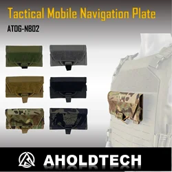 Aholdtech Tactical Mobile Holder Pouch Map Navigation plate Molle Foldable Bag Carrier Hanging Vest Chest Rig Gear