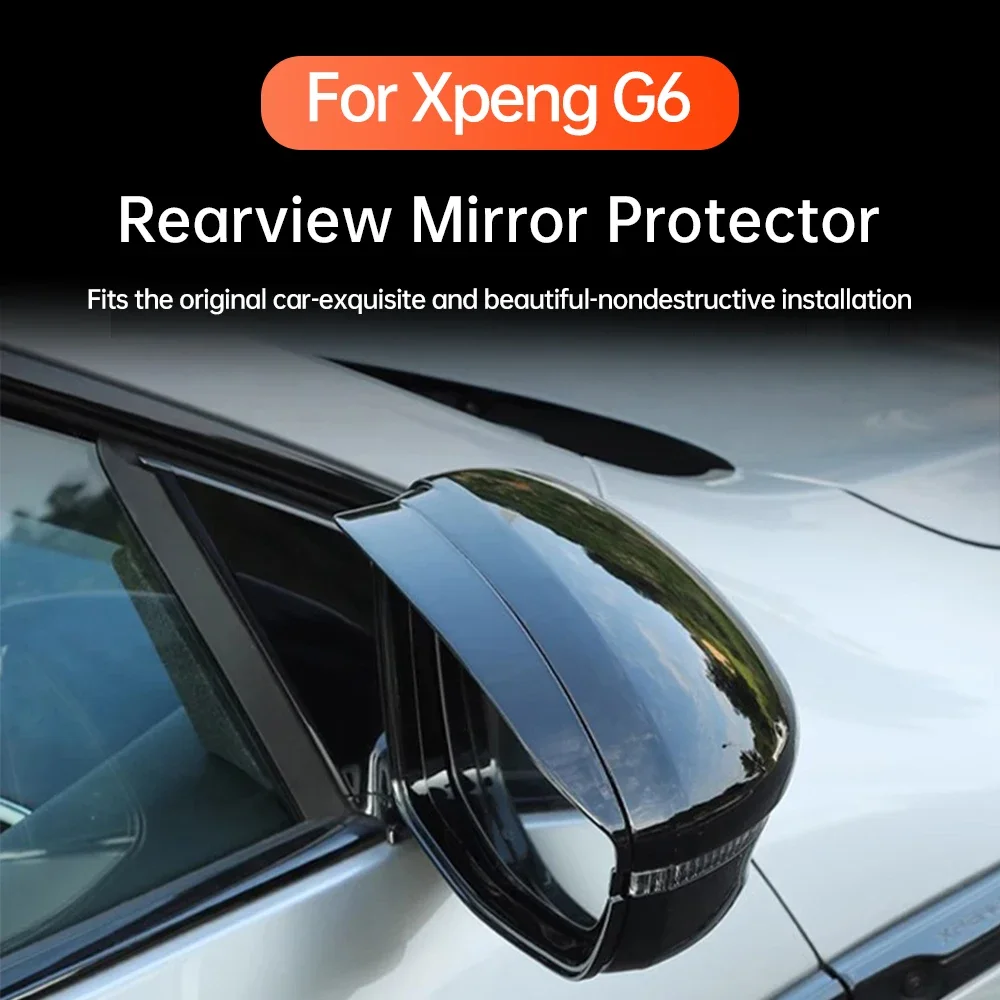 For Xpeng G6 2023 2024 Xiaopeng G6 Car Rearview Mirror Decorative Strip Carbon Fibre Reverse Mirror Modification Sticker