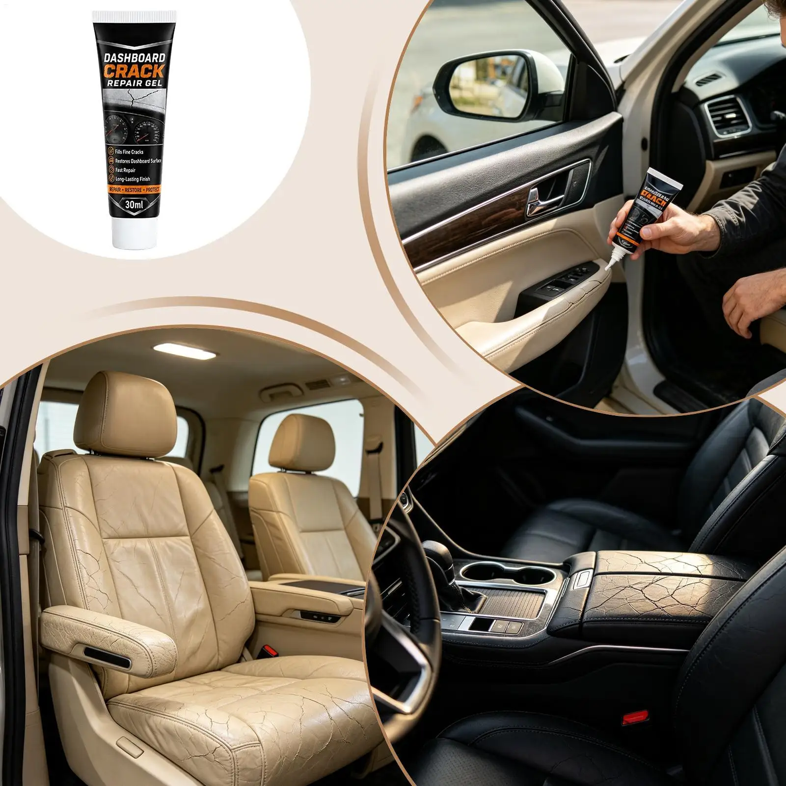 Car Interior Trim Repair Adhesive For Dashboard Roof Liner Leather Plastic Upholstery Restoration Heavy Duty Flexible Glue view 6