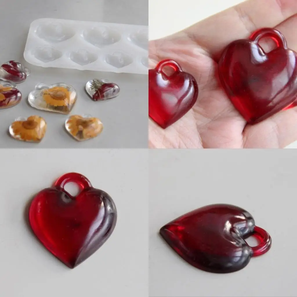 

X4YA Sturdy Silicone Mould to Create Heart Pendants for Valentines Gifts