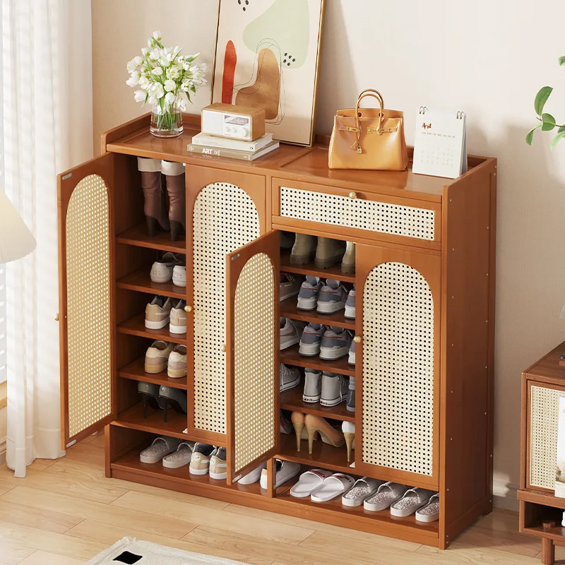New Popular Doorway Integrated Shoe Cabinet Dustproof Large Capacity Multilayer Entryway Cabinet Shoe Rack Storage Cabinet