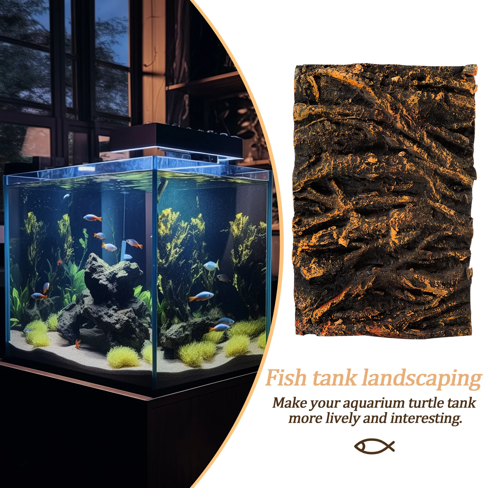 

Tree Root Decoration Panel 3D Aquarium Background Board For Fish Tank Terrarium Reptile Habitat Landscape Decorative Lightweight