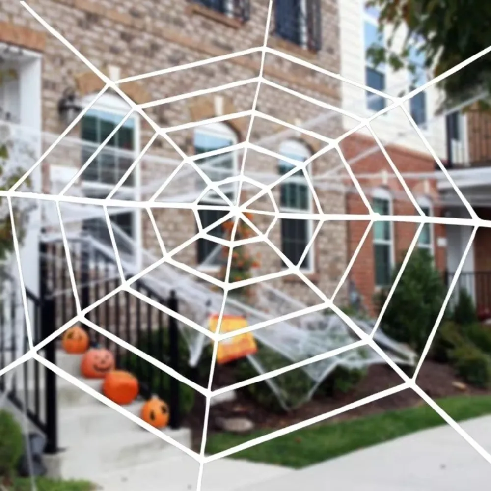 Festival Multi-size Halloween Giant Cobweb Stretchy Easy To Install Scary Cobweb Prop Chenille Simulation Spider Web Home