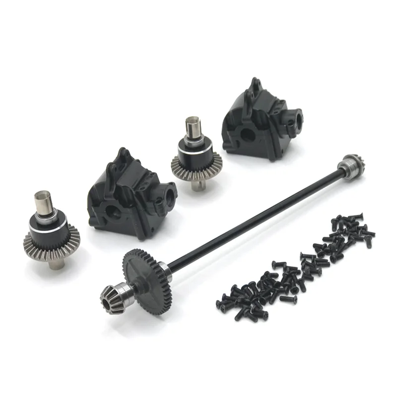 Upgrade Metal Center Drive Shaft Assembly Gearbox Differential Kit For WLtoys 1/14 144010 144001 144002 RC Car Parts