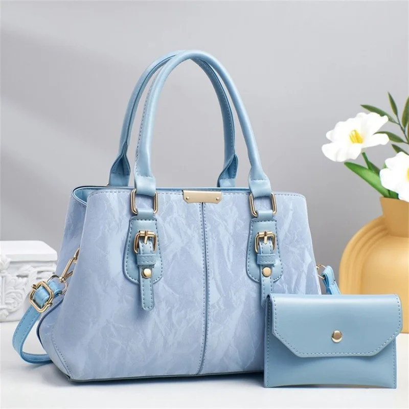 

Sophisticated Women Leather Handbag With Detachable Strap Convertible Shoulder Clutch