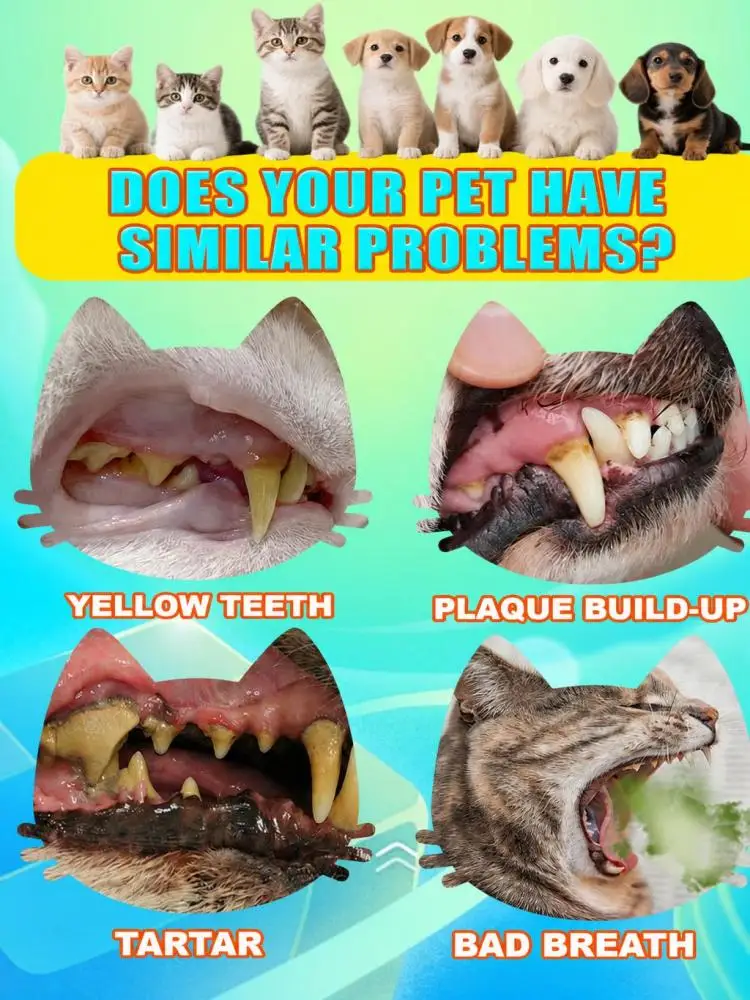 Dog Cat Pet Toothpaste for Oral Care, Pet-friendly Mild Antioxidant Formula, Clean Teeth Surface Plaque, Keep Breath Fresh, Great for Regular Pet Dental Grooming