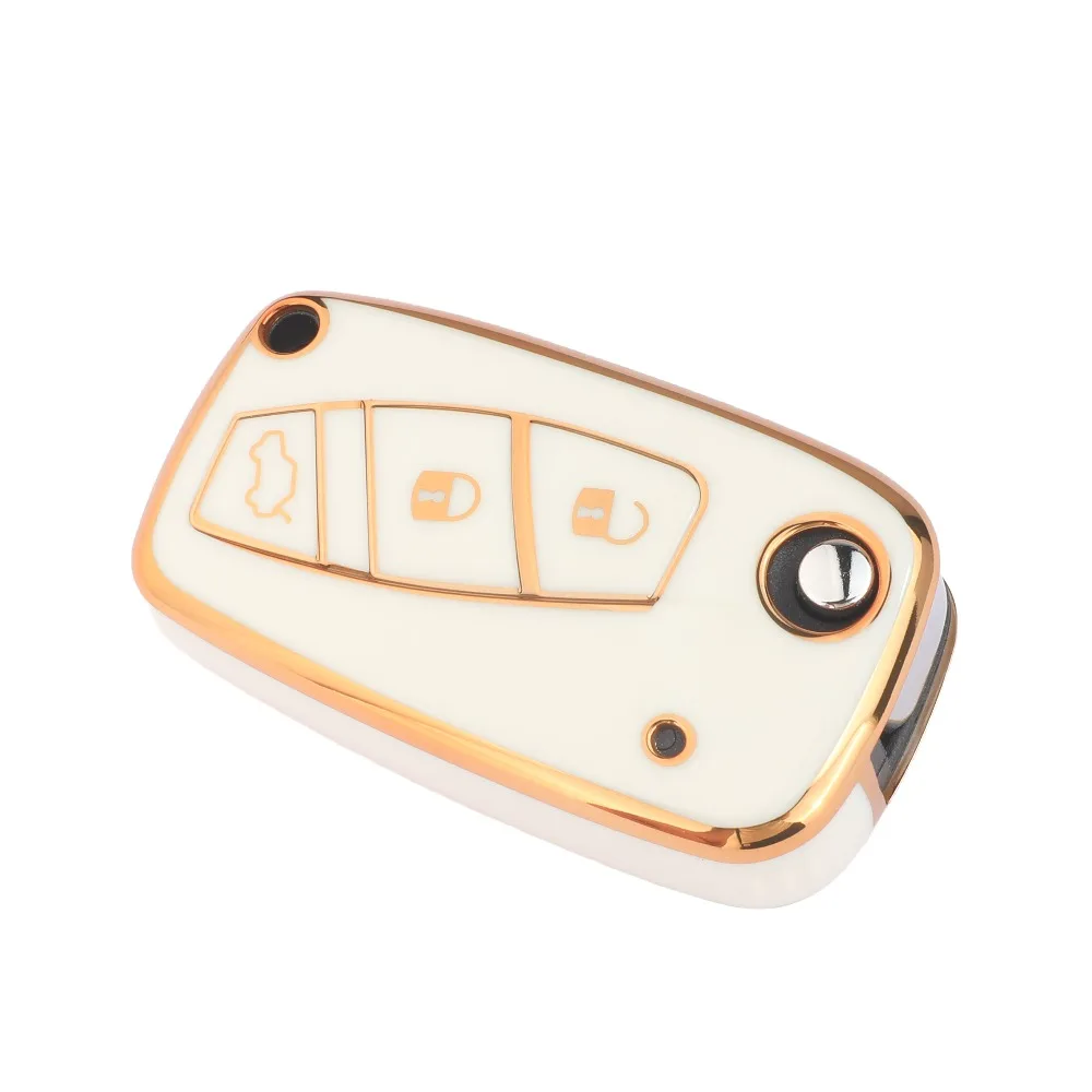 jingyuqin Remote TPU Car Key Case Cover Fob For FIAT Iveco Punto Ducato Stilo Panda Idea Doblo Bravo