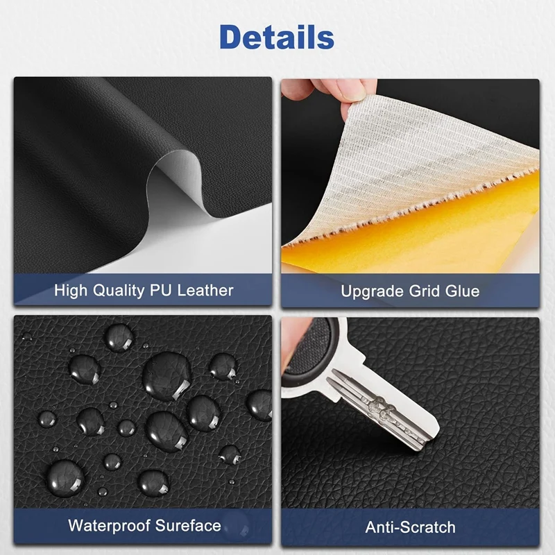 Leather Repair Patch, 3X60 Inch Self Adhesive Leather Repair Tape For Furniture, PU Leather Repair Kit For Car Seat Durable