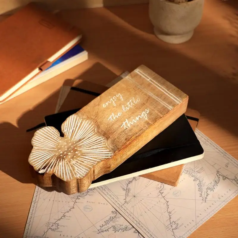 

Enjoy Little Things Handcrafted Wooden Wall Sign Home Décor 10x4.5x1.5 Inches Inspirational Rustic Style