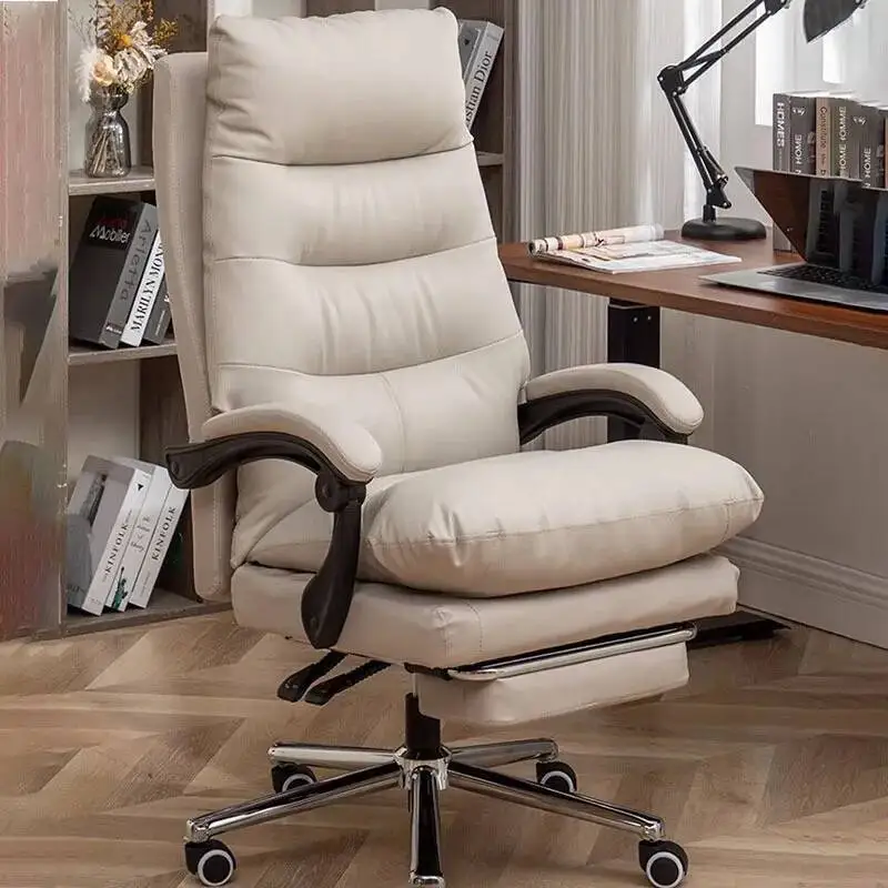 

Wheels Luxury Glides Ergonomic Office Swivel Chair Comfy Office Chair Extension Footrest Cadeira De Escritorio Furnitures