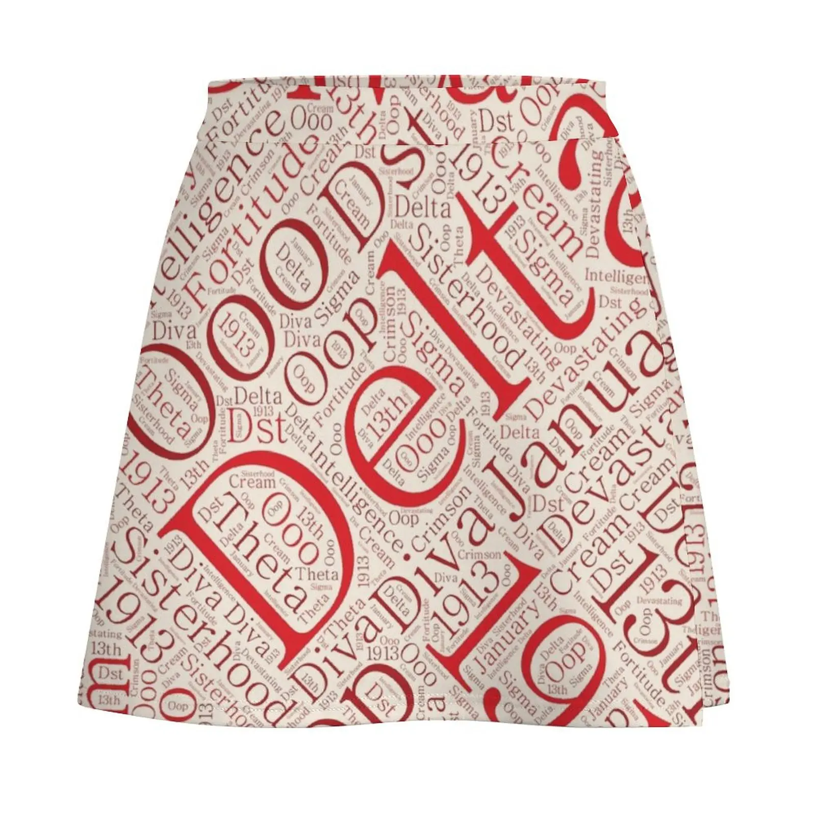 Delta Diva Word Art Mini Skirt Womens dresses dress women summer korean ladies summer Mini Skirt