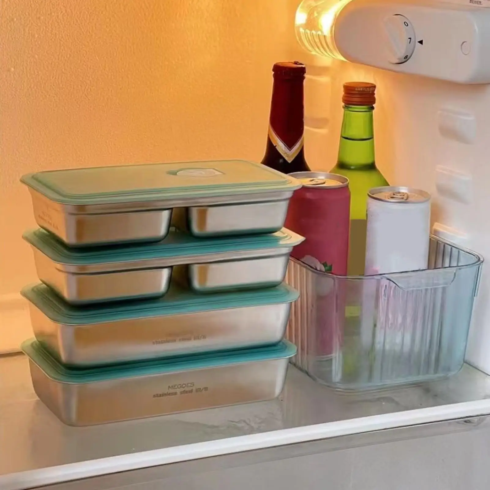 304 صندوق غداء من الفولاذ المقاوم للصدأ بينتو الحاويات مانعة للتسرب مختومة تخزين المواد الغذائية للسفر نزهة مكتب قابلة لإعادة الاستخدام صندوق سلطة الفاكهة #4