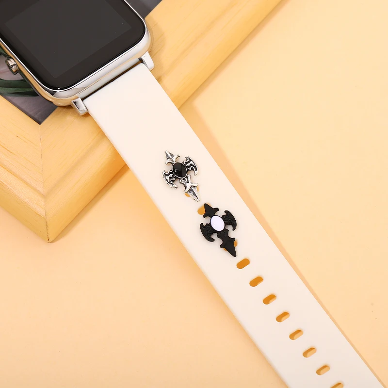 Decorative Charms for Apple Watchband Vintage Retro Charm Jewelry for Silicone Bracelet DIY Pendent Nails for Iwatch Sport Strap