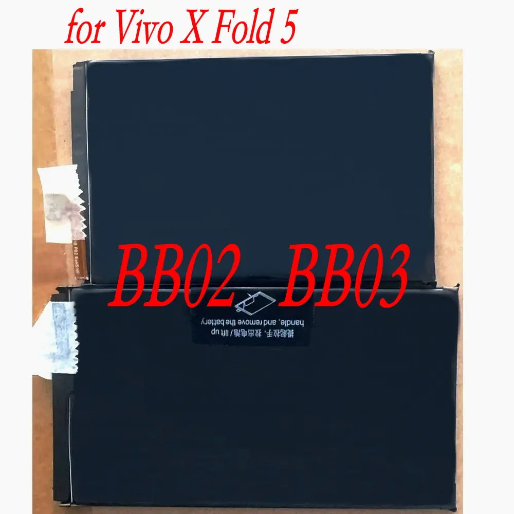 A Pair 3.82V BB02 BB03 High Capacity Battery For Vivo X Fold 5 Mobile Phone