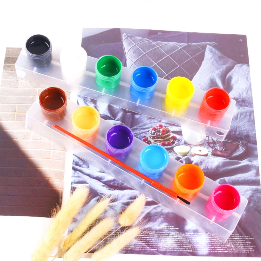

Brush Pigment Set Kids Paiting Washable Finger Palm Paint Painting Kit Graffiti