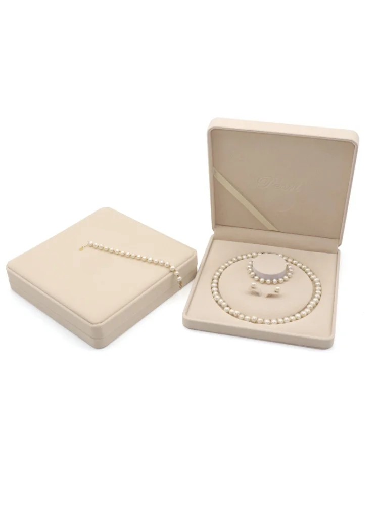 

High-End Velvet Pearl Nelace Jewelry Box Gold And Silver Jewelry Paaging Box Vntine's Day Mother's Day Godd Day Gif...