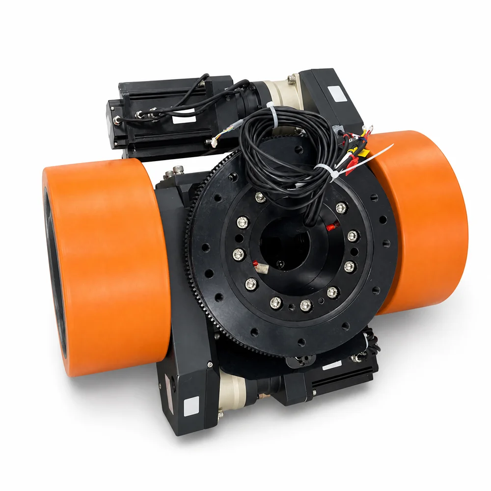 AGV Differential Drive Unit 48V 1kW Aluminum Rim Bearing Steering Wheel Module Encoder For AMR Autonomous Mobile Hotels Mining