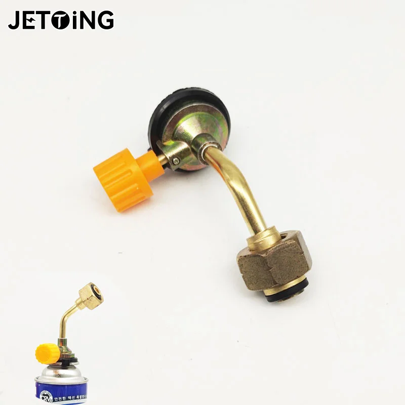 خزان اسطوانة غاز البيوتان صمام شحن عبوة موصل مباشر محول للتخييم في الهواء الطلق نزهة اسطوانة ملء محول