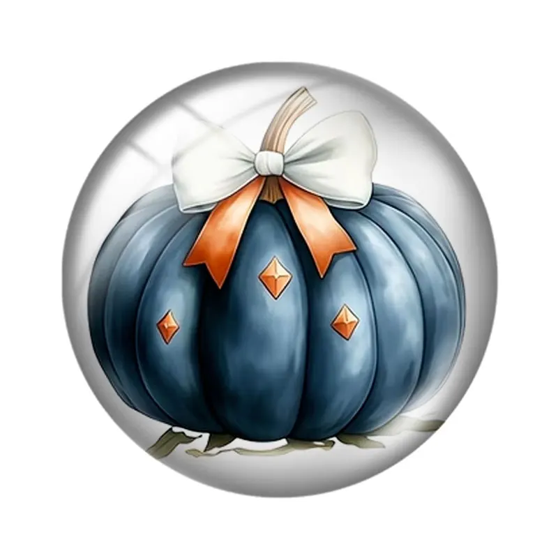 Bow and Pumpkin 12/18/20/25mm glass cabochon  bracelet pendant rings for jewelry demo earrings back Making findings