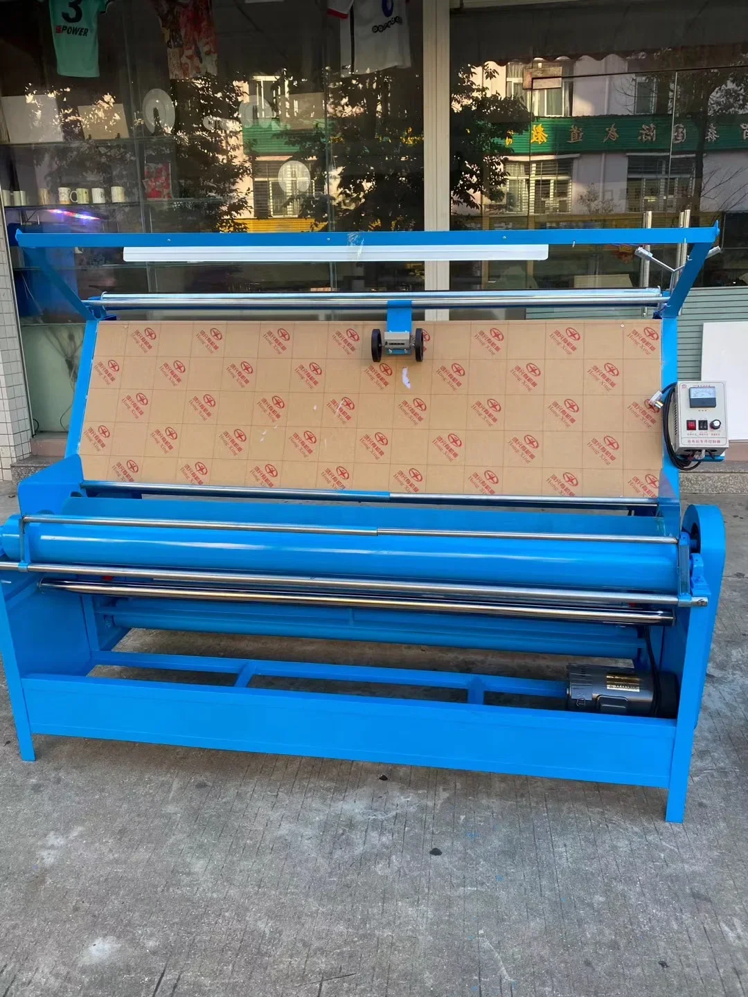 Textile finishing fric roller cloth rolling inspection hine meter counter fric rolling inspection measuring hine