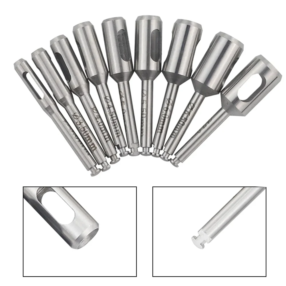 1Pc Laboratory Stainless Steel Hollow Ring Cutter RA Latch 2.35mm Shank Precision Circular Perforator for Soft Material Lab Use