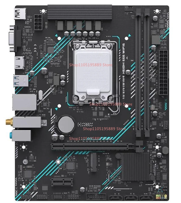 

Материнская плата Mingxuan MAXSUN H610M 666 WIFI6 с поддержкой процессоров 12/13 поколений, двухканальной памятью DDR4, с модулем WiFi6