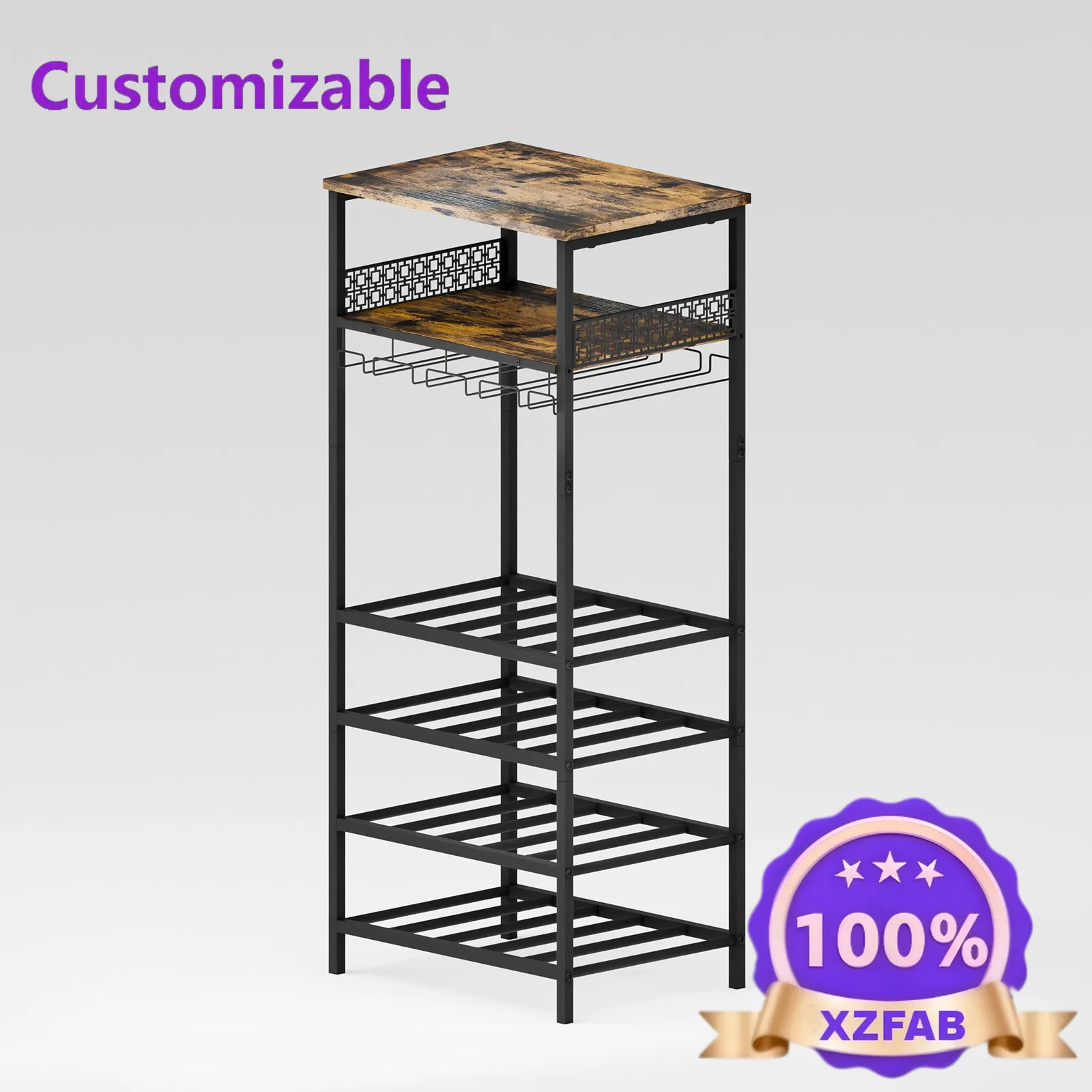 Factory Direct 2026 Wine rack, wine rack, steel and wood wine rack, e , stacked wie , independent floor-to-ceiling