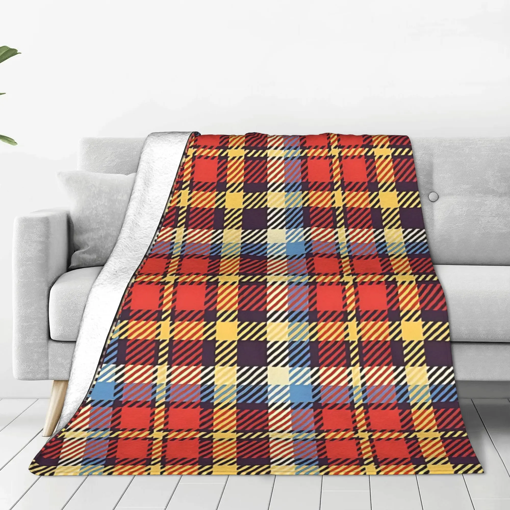 1PC Check Pattern Scots Style Home Room Decorations Winter Blankets For Adults Bedding Home Interior Sofa Knee
