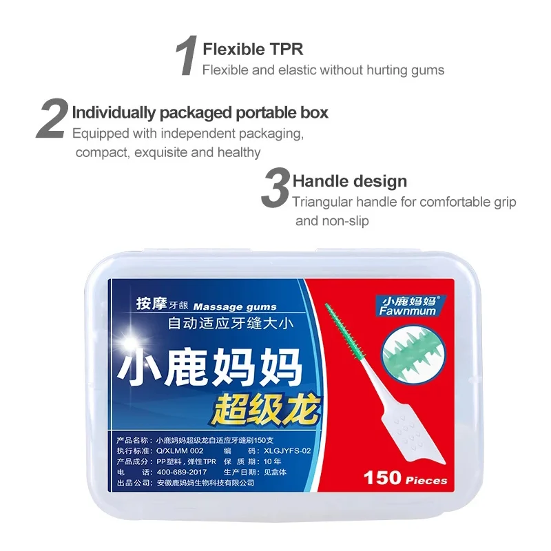 150 stks/doos Rager Zachte Rubberen Tanden Schoonmaken Gereedschap Tandheelkundige Reiniging Tanden Tandenborstel Mondhygiëne Care Tools